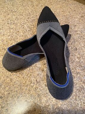 Rothy’s Women’s The Point Grey Mist Captoe Flats Size 8/7.5